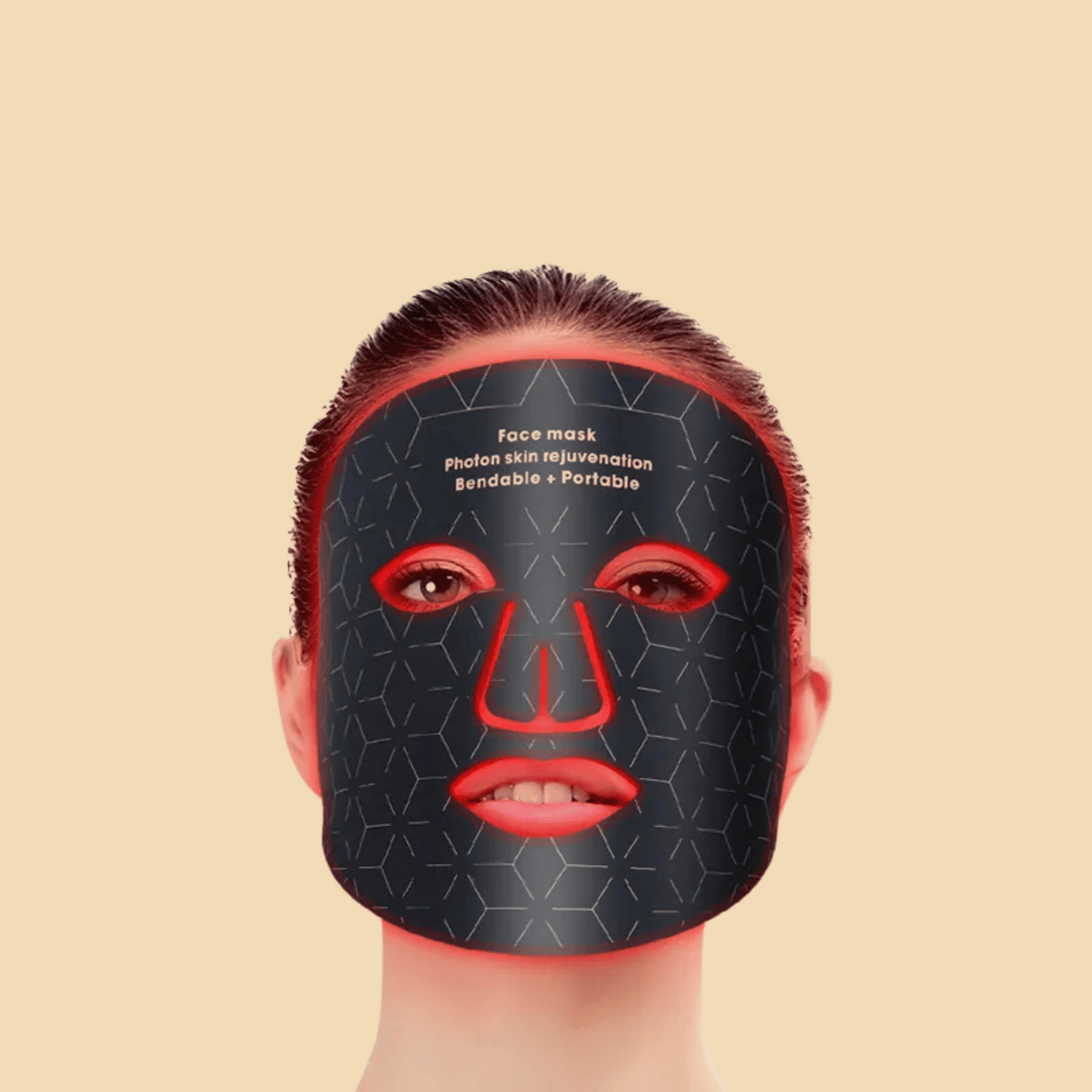 Black LED beauty mask for facial rejuvenation